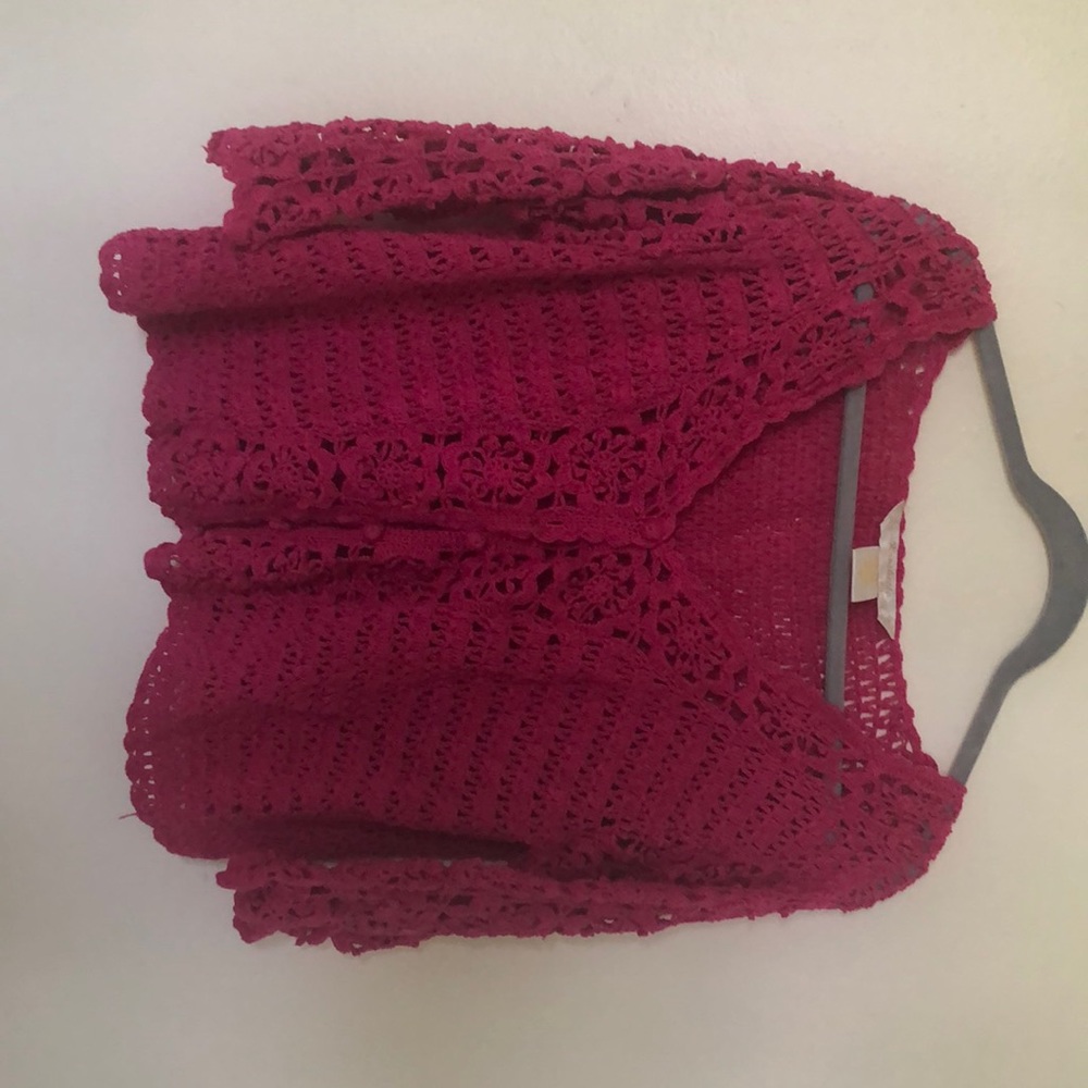 Pink Cardigan Dressy Sweater